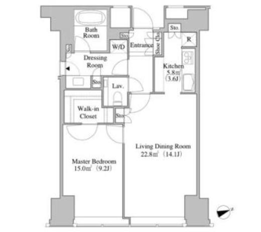 ラ・トゥール新宿　3004号室　間取り