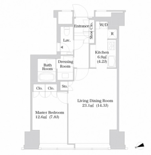 ラ・トゥール新宿　3206号室　間取り