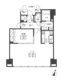 ラ・トゥール新宿　3311号室　間取り