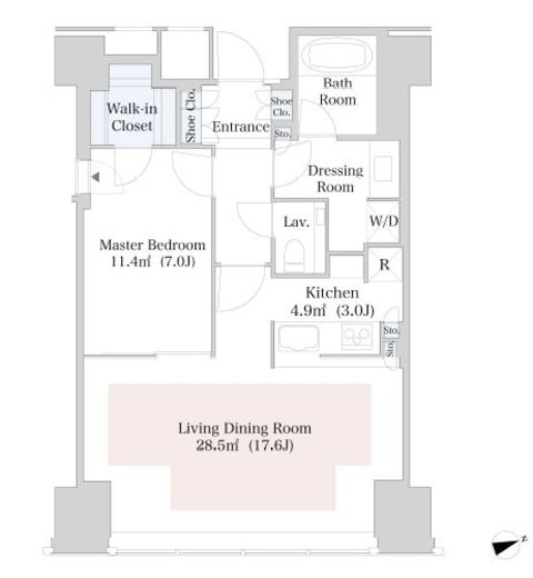 ラ・トゥール新宿　3315号室　間取り