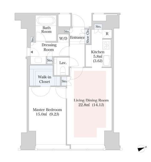 ラ・トゥール新宿　3317号室　間取り