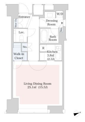 ラ・トゥール新宿　3320号室　間取り