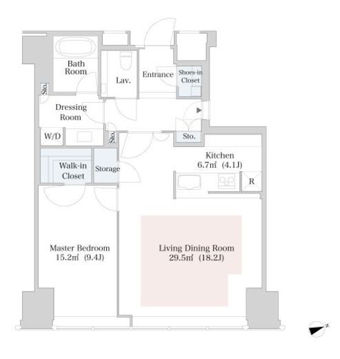 ラ・トゥール新宿　3417号室　間取り