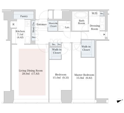 ラ・トゥール新宿　3513号室　間取り