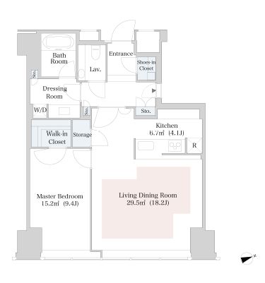ラ・トゥール新宿　3515号室　間取り
