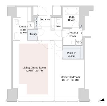 ラ・トゥール新宿　3607号室　間取り