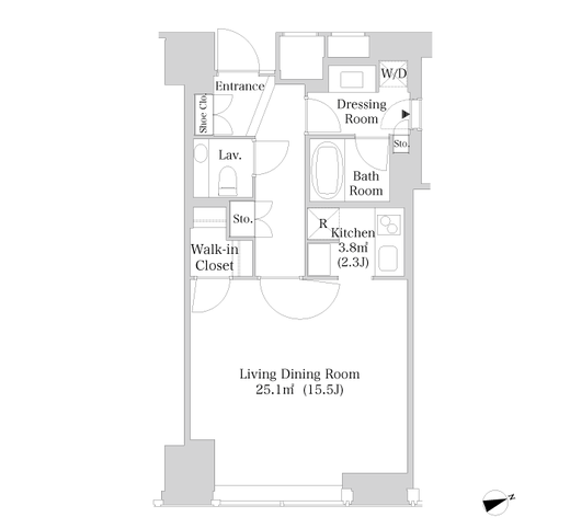 ラ・トゥール新宿　3617号室　間取り