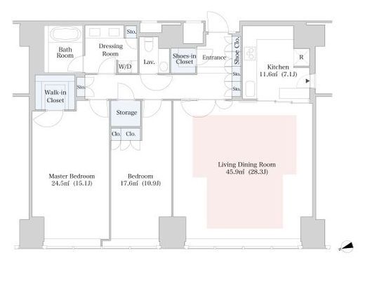 ラ・トゥール新宿　3705号室　間取り