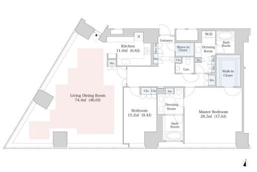 ラ・トゥール新宿　4006号室　間取り