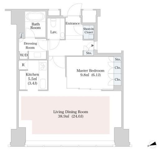 ラ・トゥール新宿　4104号室　間取り