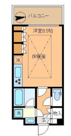 ラ・トゥール新宿　809号室　間取り