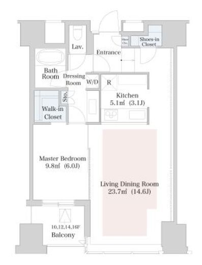 ラ・トゥール新宿　905号室　間取り