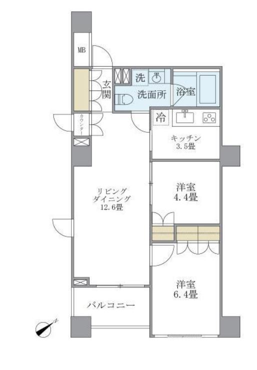 KDXレジデンス西原　407号室　間取り