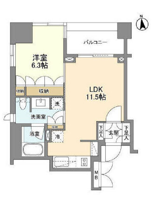 アパートメンツタワー麻布十番　1002号室　間取り