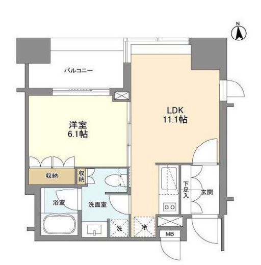 LaSante麻布十番　1001号室　間取り