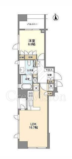 LaSante麻布十番　1602号室　間取り