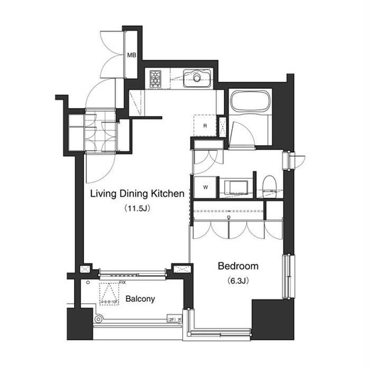 LaSante麻布十番　502号室　間取り
