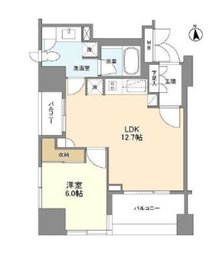 LaSante麻布十番　603号室　間取り