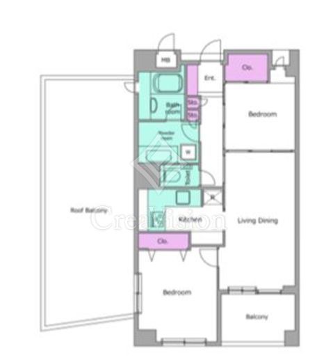 レジディア学芸大学　407号室　間取り