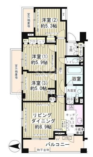 クラッサ成城　101号室　間取り