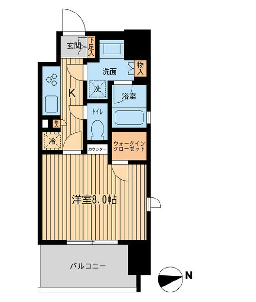 エルシア五反田　801号室　間取り