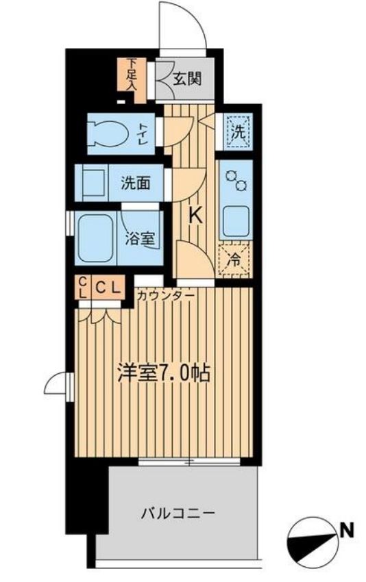 エルシア五反田　204号室　間取り