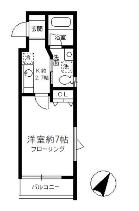 グランアセット月島　302号室　間取り