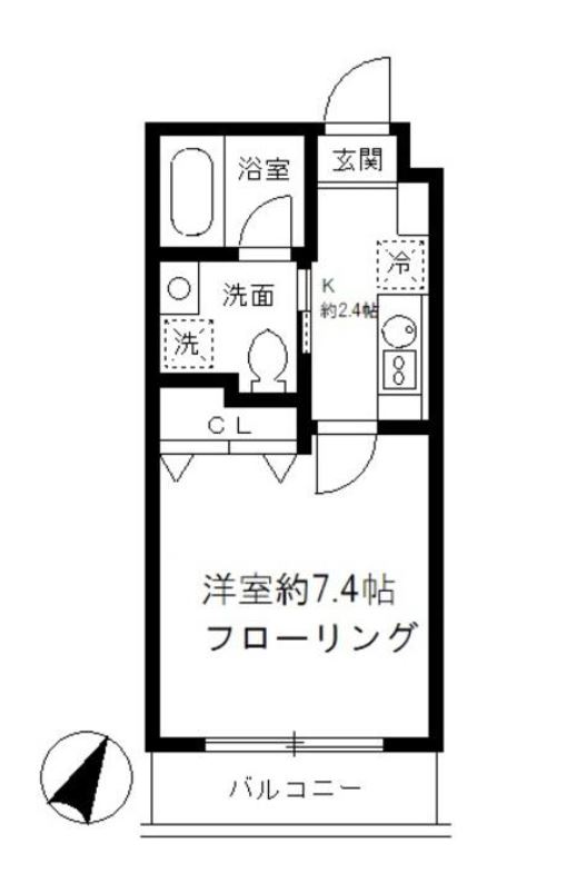 グランアセット月島　203号室　間取り
