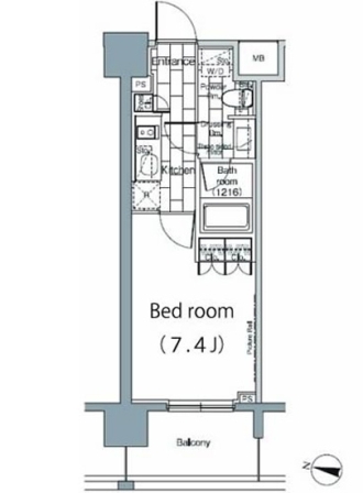 パークハビオ恵比寿　1206号室　間取り