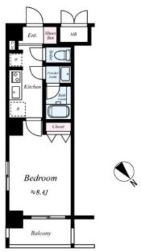 メイクスデザイン茅場町　203号室　間取り