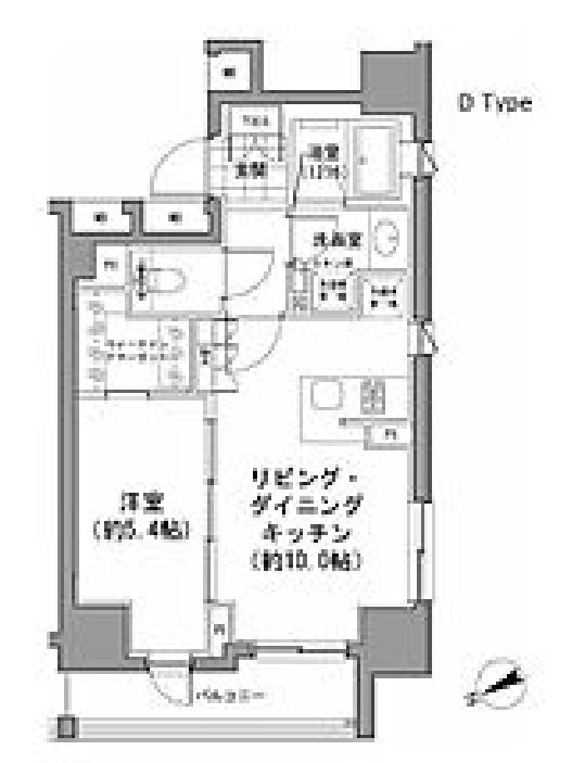 パークハビオ八丁堀　804号室　間取り