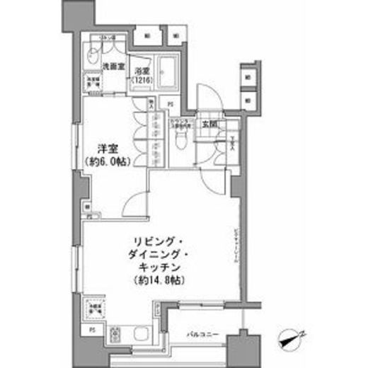 パークハビオ八丁堀　207号室　間取り