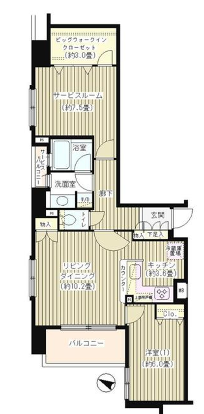 KDXレジデンス日本橋水天宮　508号室　間取り
