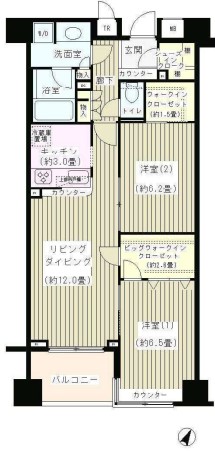 KDXレジデンス日本橋水天宮　604号室　間取り
