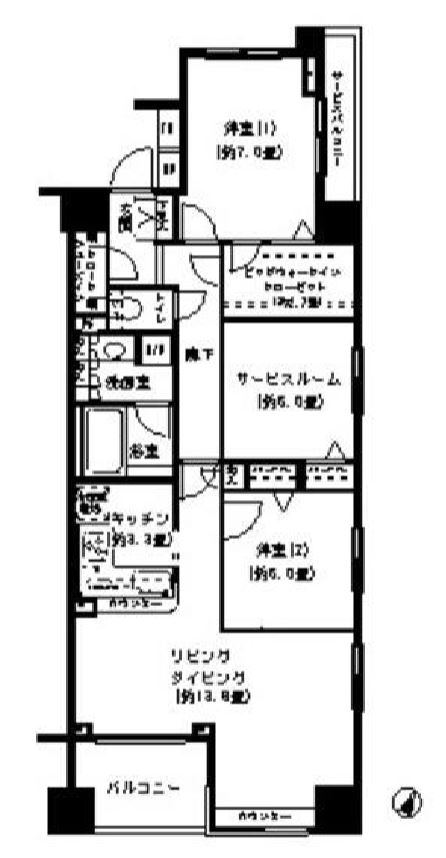 KDXレジデンス日本橋水天宮　506号室　間取り