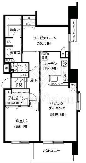 ＫＤＸレジデンス日本橋水天宮　907号室　間取り