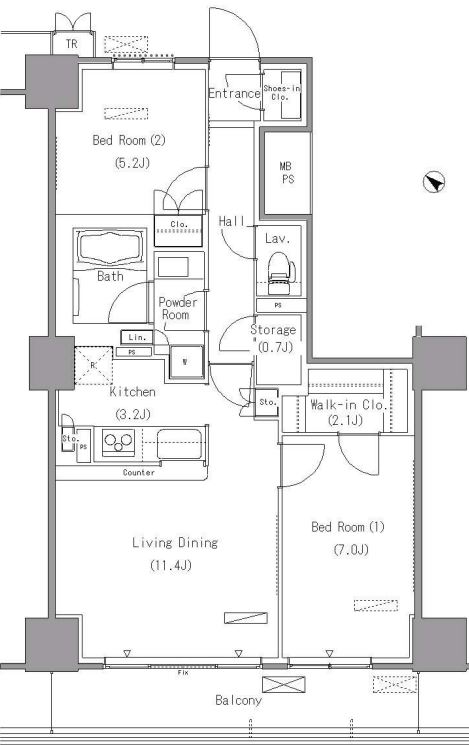パークアクシス豊洲　503号室　間取り