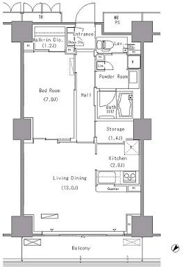 パークアクシス豊洲　419号室　間取り