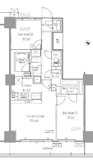 パークアクシス豊洲　503号室　間取り