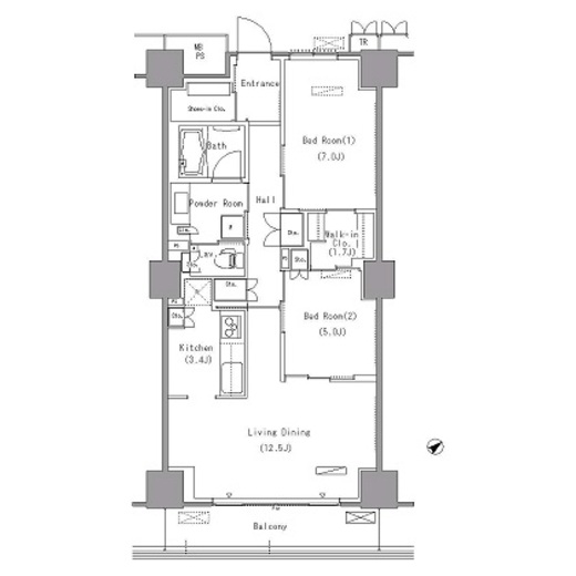 パークアクシス豊洲　508号室　間取り