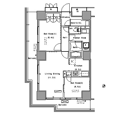 パークアクシス豊洲　615号室　間取り