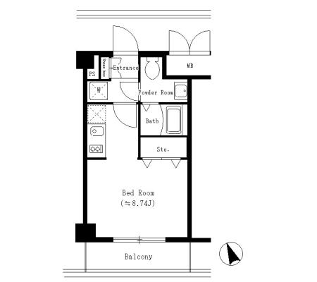 ブリリアント恵比寿　202号室　間取り