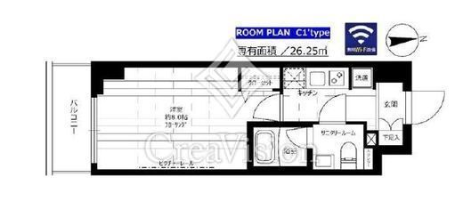グランドコンシェルジュ池袋本町イースト　1003号室　間取り