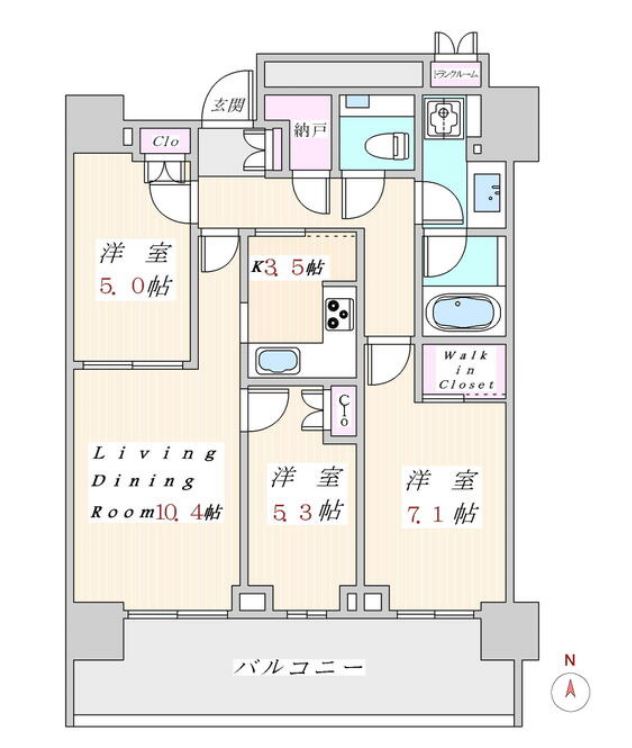 ザ・パークハウス晴海タワーズ　クロノレジデンス　3008号室　間取り