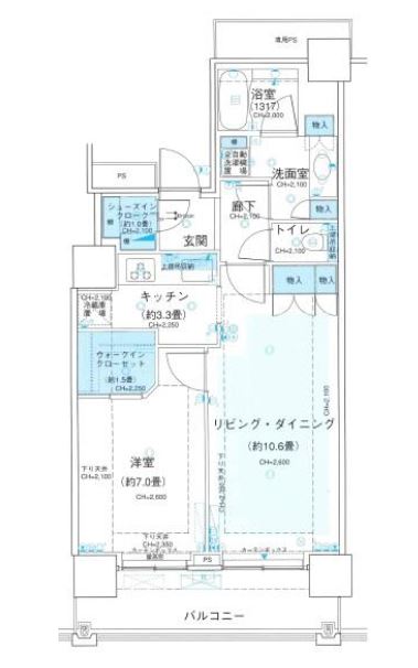 ベイクレストタワー　3702号室　間取り