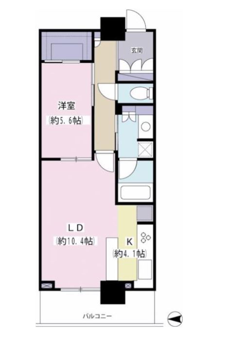 ベイクレストタワー　505号室　間取り