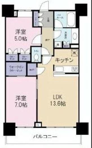 ベイクレストタワー　2110号室　間取り