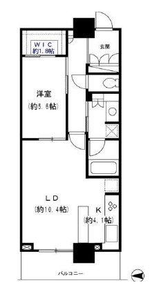 ベイクレストタワー　305号室　間取り