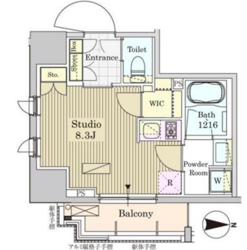 パークアクシス白金　201号室　間取り