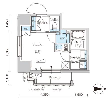 パークアクシス白金　201号室　間取り